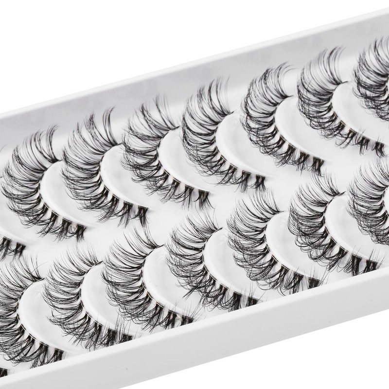 3D False Eyelashes, Natural Eyelashes, Pure Handmade Natural Look, Fluffy