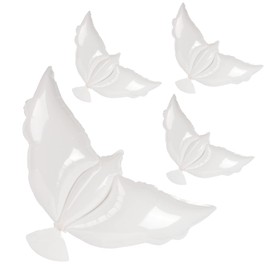 VYNYJOAN Dove Balloons 4pcs White Dove Memorial Balloons for Funeral Remembrance Foil Pigeon Bird for Condolence, Memorial Services