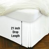 Spacemaker Extra-Long 21" Drop Length Bed Skirt, King, White