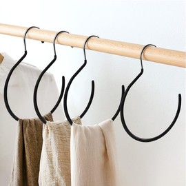 Circle Hanger,5 PCS Scarf Ring Hangers Non Slip Ties Hanging Hook Scarf Tie Belt Hanger Multifunction Clothes Hanger Closet Organizer for Scarves Hats Belts Bags Tops Pashminas and Jewelry Handbags