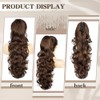 XFSRG Ponytail Extension, 60 cm, Long, Wavy Curly Hair Extension,