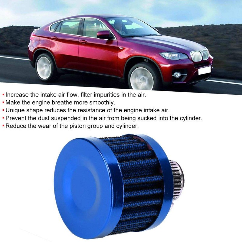 Terisass Air Filter Mini Car Air Intake Filter Crankcase Vent