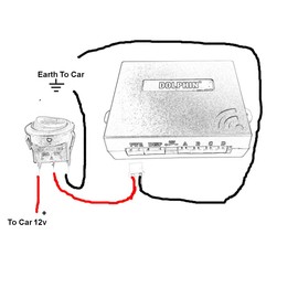 Dolphin Automotive Illuminated LED Round 3 Pin P Rocker ON/OFF 12v DC Dashboard Switch Parking Reverse Sensor Front Rear Reversing Sensors UK