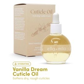 ella+mila Nourishing Cuticle Oil for Nails - Vanilla Dream - Nail Care Treatment for Softening Dry Cuticles - Vegan - 2.3 fl oz