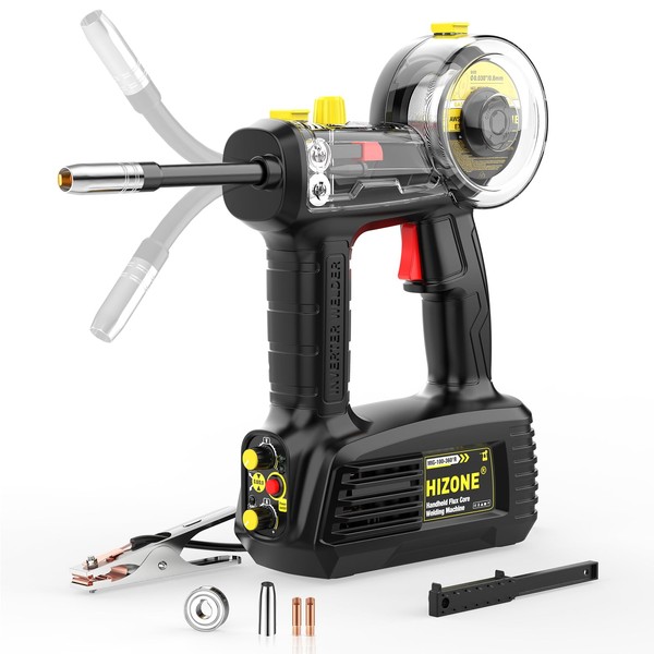 HIZONE 100A Hand Held MIG Welder, 2025 Newest 110V Portable