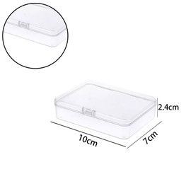 Leliafleury 10x7x2.4cm Transparent Plastic Organizer, 5Pcs Empty Mini Rectangular Storage Containers Clear Plastic Storage Boxes with Lids for Small Items