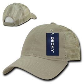 DECKY 120-KHA Relaxed Trucker Cap, Khaki