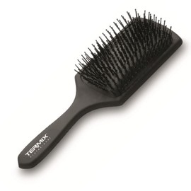 Termix Detangling Hair Brush Professional Paddle Hair Brush with Non-Slip Handle and Thick and Durable Fiber Color:Black