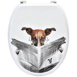 Elongated Toilet Seat Dog Jack Russel for Dog Lovers