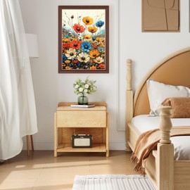 Lxmsja Wild Flowers Diamond Painting Kits for Adults, DIY 5D Full Drill Landscape Diamond Art Kits for Beginners, Peinture Diamant Arts and Crafts for Adults, Home Wall Decor 12x16 inch