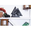 Windalf Viking Wall Hanging ~ Valknut ~ H: 24 cm/Black