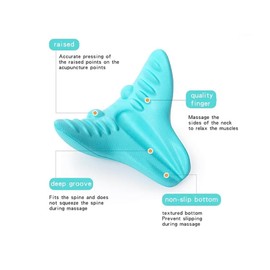 Neck Stretch Support, Cervical Traction Device, Neck and Shoulder Relaxer, Turquoise