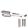 2‑in‑1 Hair Straightener Flat Iron Hot Round Brush Hair Straightening