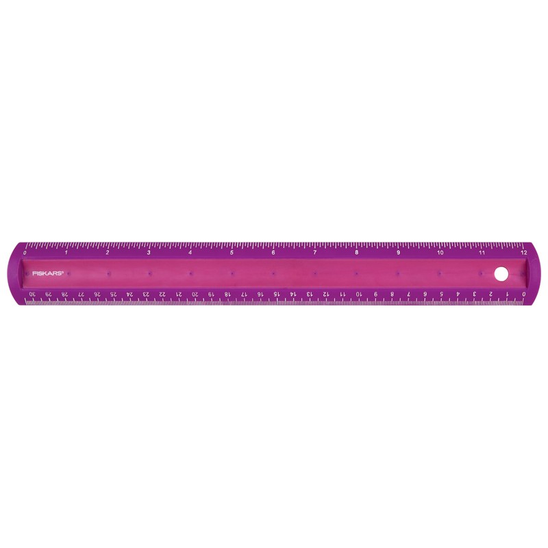 Fiskars Kids 12" Softgrip Ruler, Color May Vary, Back To
