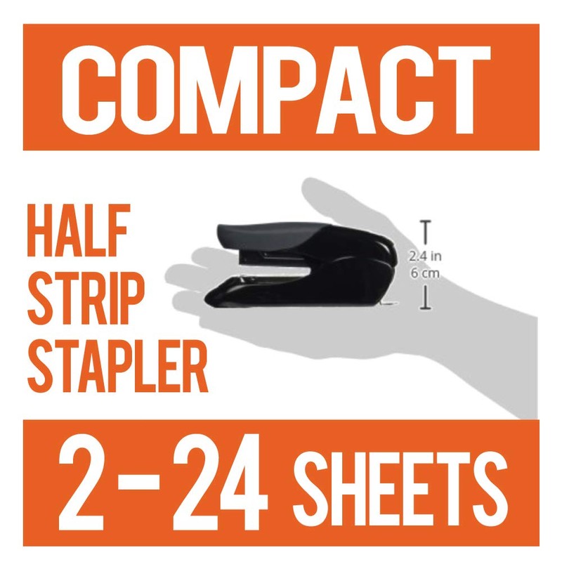 Max USA Easy Grip Heavy Duty Desk Stapler (HD-50F Black)