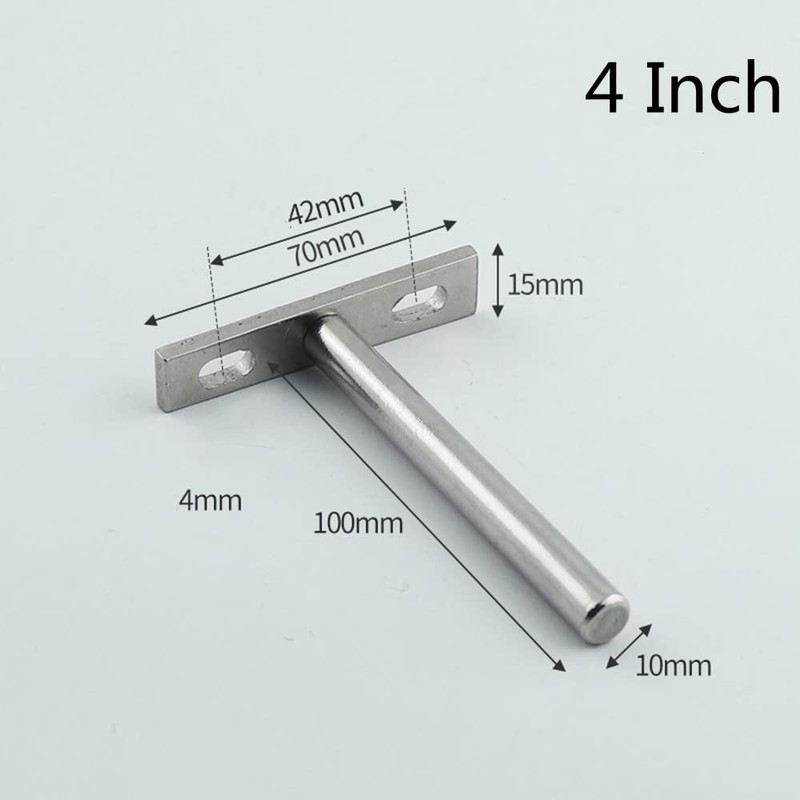 4 Pcs 4Inch Floating Shelf Bracket Heavy Duty Hidden Shelf