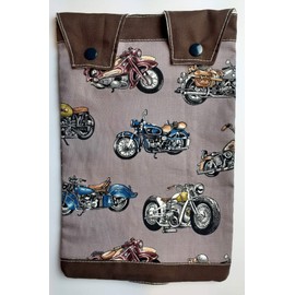 Catheter Leg Bag Holder. Drainage Bag Cover. Nutex.100% Cotton. Motorcycle Pattern.