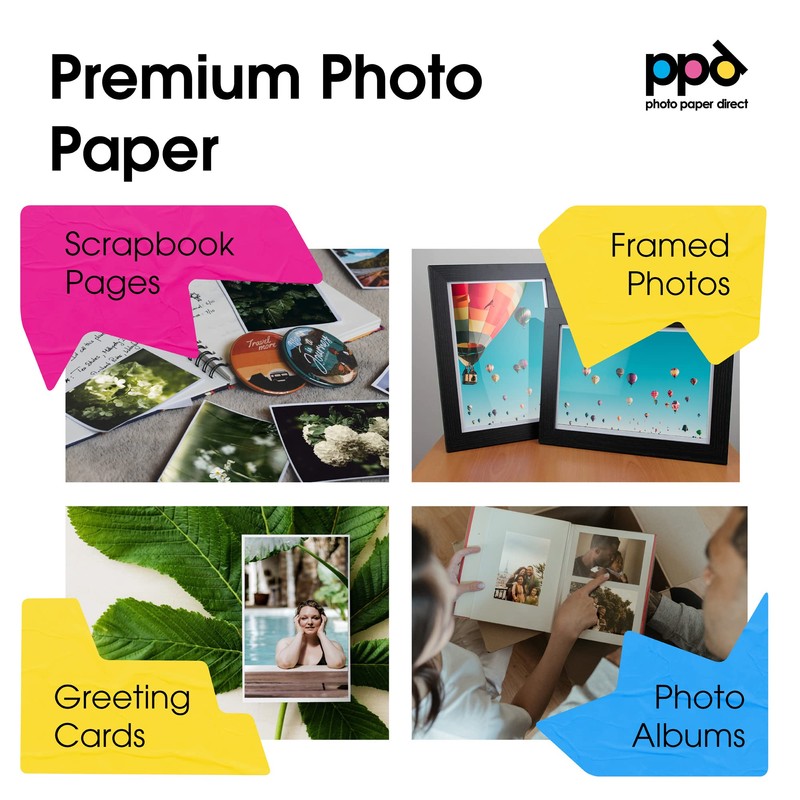 PPD 100 Sheets 7x5 Inkjet Premium Photo Paper Gloss (280