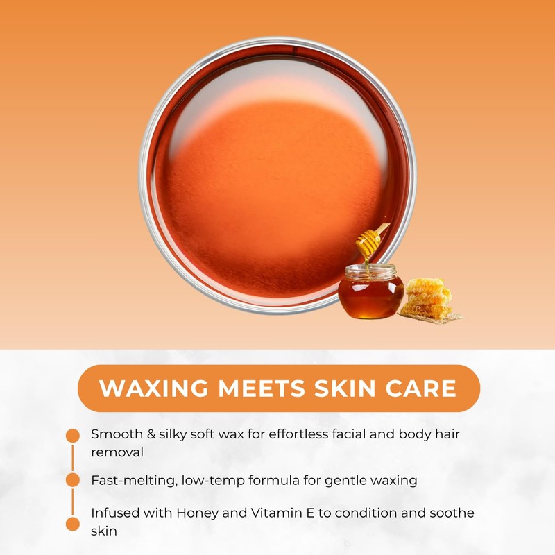 NaturaverdePro Honey Soft Wax for Body and Facial Hair Removal,