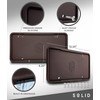 Silicone Black License Plate Frame Covers 2 Pack- Front and