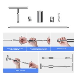 Dent Puller Remover with T bar Upgraded Dent Puller Tabs for Car Dent Repair and Metal Surface Dent Removal Dent Repair Kit