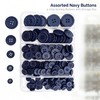 230 Pcs Resin Sewing Buttons, 4-Hole Round, 5 Assorted Sizes,