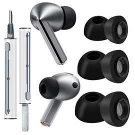 Replacement Foam Eartips for Galaxy Buds 3 Pro, Memory Foam Tip with Cleaner kit for Buds3 Pro Earbuds, Comfortable Foam and Secure Fit - SML