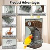 Rypet No Mess Automatic Bird Feeder for Cage,Transparent Acrylic Parrot