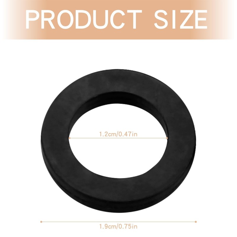 Luckious 10 Pack Shower Hose Washers - Rubber Seals for