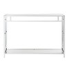 Town Square Chrome Console Table with Shelf, Glass/Chrome