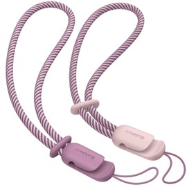 SURPHY 2 Pack Cordón, Correa de TeléfonoAjustable con Trenzado de Dos Colores, Rosa & Lila Púrpura