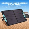 SOKIOVOLA 100W Portable Solar Panel for Power Station,ETFE Portable Foldable