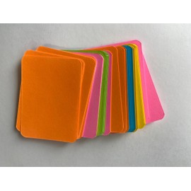 Blank Index Cards- 2" x 3" Assorted Colors, 75 cards per pack for School, Flash Cards, Word Cards, Learning, Memory, Notes, Recipe Cards, Game Parts, Home, Office