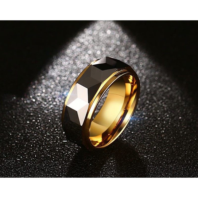 Rockyu Jewelry Accessories Tungsten Ring Men's Ring Simple Carbide Durable