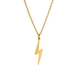 Amaxer Lightning Bolt Necklace Thunder Minimalist Pendant Thunder Pendant Chain Unisex Jewelry Charm Inspirational Gift (Flash)
