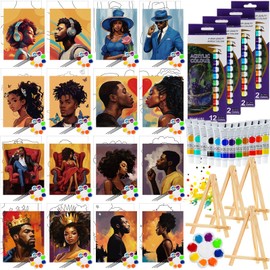 Zhanmai 88 Pcs 8 x 10 Inch Pre Drawn Canvas for Painting Kit Pre Stretched Canvas for Sip and Paint Party Favor Coloring DIY Virtual Party Birthday Gifts Adult's Date Night(Fashion Couples)