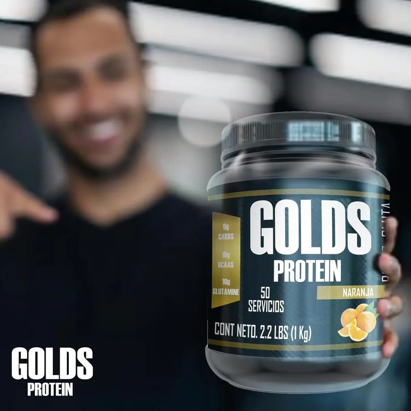 Aminoácidos Bcaas Glutamina Golds Protein 1kg Polvo 50serv