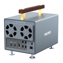 MAIWO 4 Bay Hard Drive Enclosure for 3.5 Inch SATA HDD with SATA III Chipset USB3.2 Gen2 10Gbps Speed, Support HDTV/Type-C Extension/Daisy Chain, 96TB Capacity, External 3.5'' HDD Enclosure