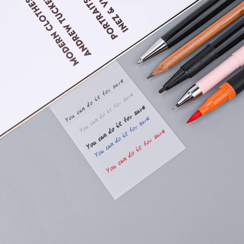Vicloon Transparent Sticky Notes 70 * 95mm, 200Pcs Self-Stick Note
