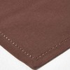HOMESCAPES 4er-Set Stoffservietten braun 45x45 cm, Servietten mit Hohlsaum, Tischservietten