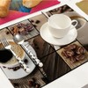 Y YIHANGBEST Coffee Collage Dining Table Placemats Coffee Beans Placement