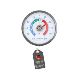 Lantelme Kühlschrankthermometer selbstklebend Thermometer auch für Gefrierschrank Eisfach Kühltheke Kühlzelle Kühlfach Kühlschrank zum ankleben Bimetall und Analog (Grau)