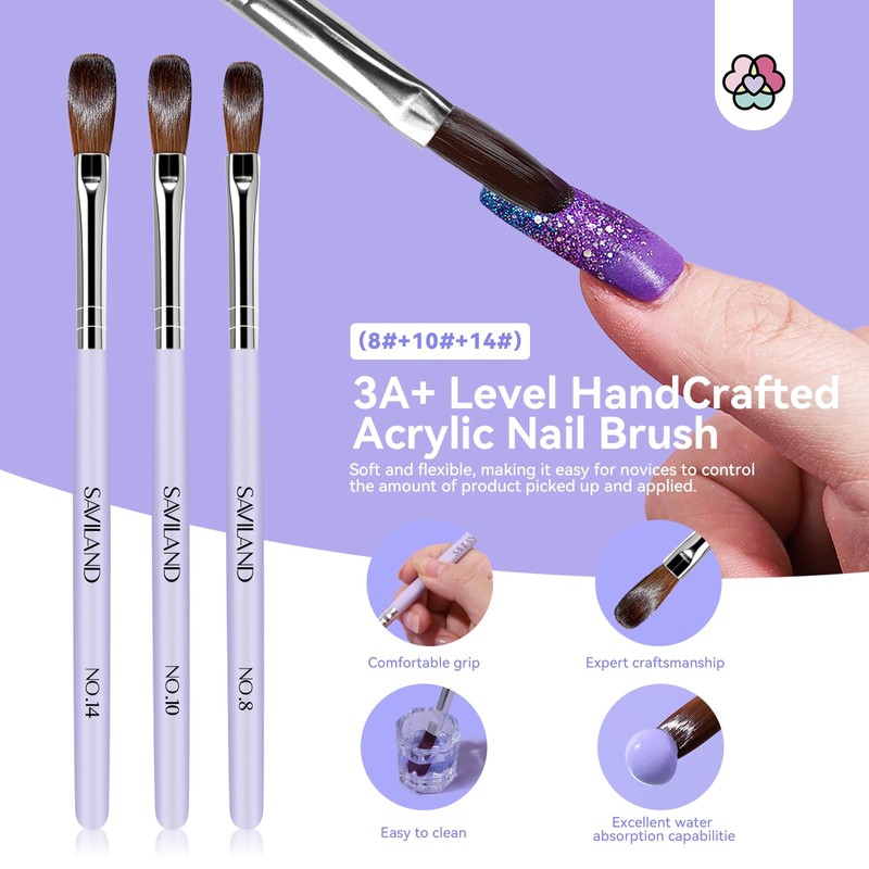 Saviland Nail Tips Set: Half Covered False Nails