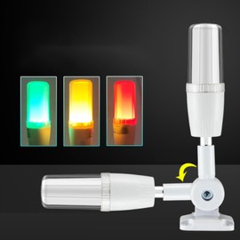 MACHSWON Warning Light LED Tri Color Alarm Indicator Signal Light Machine Tool Equipment Emergency Safety Warning Lamp Foldable Integrated Tricolor Sound Light 24V 220V