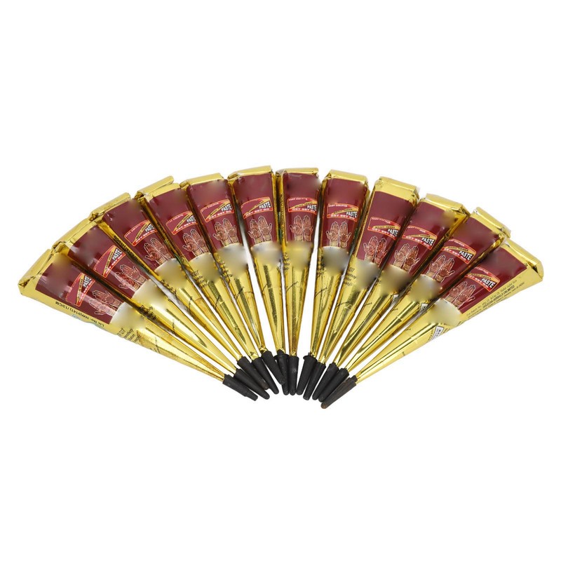 12pcs Temporary Tattoo Paste Cone Body Art Painting Drawing Paste