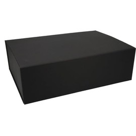ideas in boxes Premium Gift Box with Lid, Foldable, Gift Box, Magnetic Box, Gift Packaging for Christmas and Birthday, Magnetic Folding Box, Black Matte Natural Paper, 38 x 28 x 12 cm