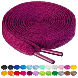 BIRCH's Shoelaces in 27 Colors Flat 5/16" Shoe Laces in 4 Different Lengths (37" (94cm), Orchid Purple)