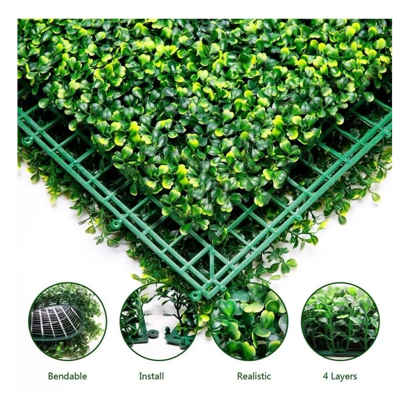 CL 2pz Panel Para Pared De Hojas Plantas Artificiales Decora