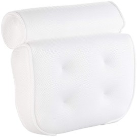 BadeStern Bathtub Pad: Mesh Bath Pillow with Suction Cups, 37 x 36 x 9 cm (Neck Pillow for Bathtub)