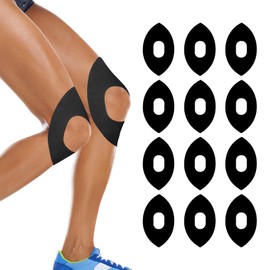 Kinesiologieband für Knie, 12 Stück vorgeschnittenes Kinesiologieband für Knieschmerzlinderung & Unterstützung elastisches athletisches Band, Overpatch Ø 240 x 170mm, wasserfest, atmungsaktiv